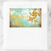 dagdromen rechthoekige sticker (Tas)