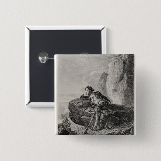 Dagdromen Vierkante Button 5,1 Cm (Voorkant /achterkant)