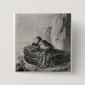 Dagdromen Vierkante Button 5,1 Cm (Voorkant)