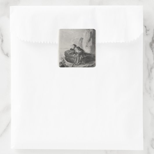 Dagdromen Vierkante Sticker (Tas)