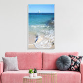 Dagdromen - Witte zeilboot - Canvas Afdruk (Insitu (Woonkamer))
