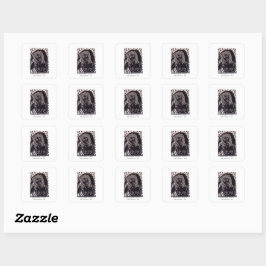 Dagdromen zijn vluchtige postzegelstickers vierkante sticker