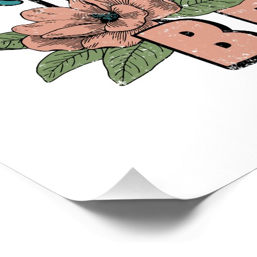 Dagdroom - Kute Dragonfly -  Floral Perfect Poster (Hoek)