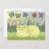 Dagdroom van de Daffodil Tabby Briefkaart (Voorkant / Achterkant)