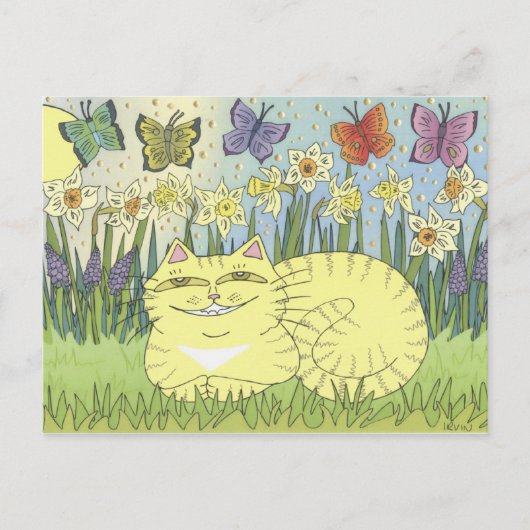 Dagdroom van de Daffodil Tabby Briefkaart (Voorkant)