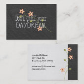 Dagdroomcitaat op het bord visitekaartje (Voorkant / Achterkant)