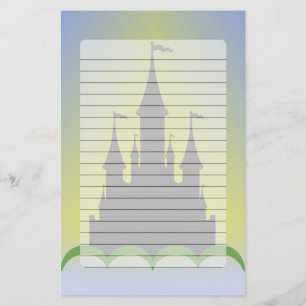Dagdroomkasteel in de heuvels Sunny Sky Briefpapier