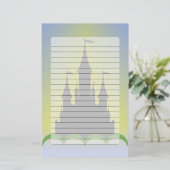 Dagdroomkasteel in de heuvels Sunny Sky Briefpapier (Staand voorkant)