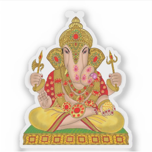 Dagduseth Ganesha Sticker (Voorkant)