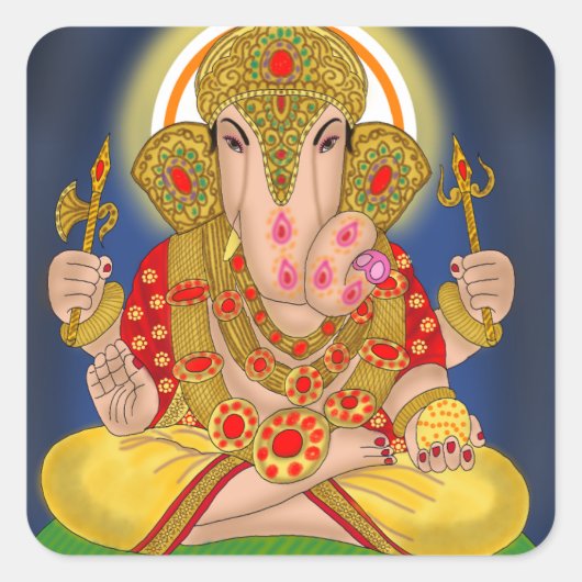 Dagduseth Ganesha Sticker (Voorkant)