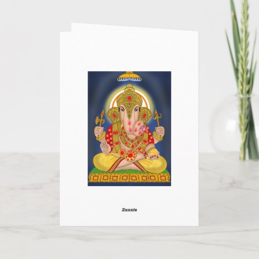 Dagduseth Ganesha Wenskaart Kaart (Achterkant)