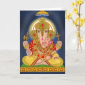 Dagduseth Ganesha Wenskaart Kaart (Gele Bloem)