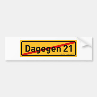 dagegen21.de Autoaufkleber Bumpersticker