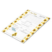 Dagelijks 6-maaltijdjournaal met speciale zonneblo notitieblok (Schuin)