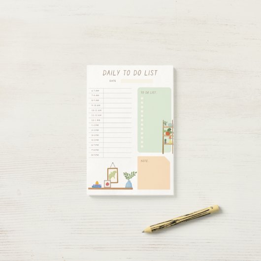 Dagelijks aangepast elegant om Post-it Notes te do (Op bureau)