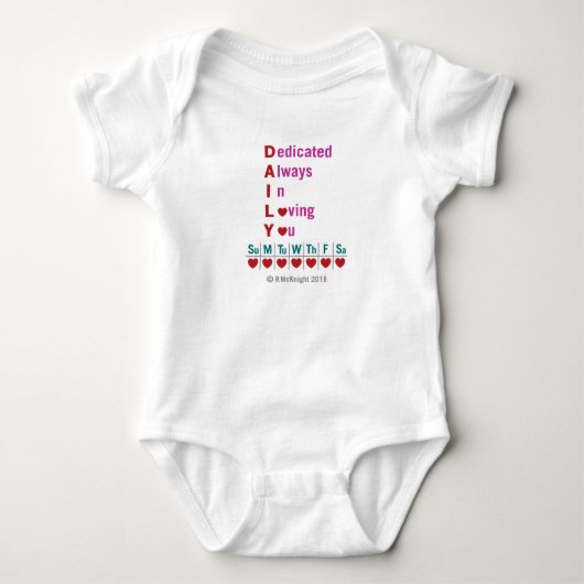 Dagelijks acroniem Baby Bodysuit (Voorkant)