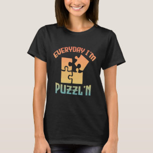 Dagelijks ben ik Puzzl'n Jigzaag Puzzle Master T-shirt