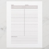 Dagelijks blad voor gebeden (Voorkant)