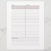 Dagelijks blad voor gebeden (Achterkant)