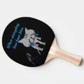 Dagelijks blauw tafeltennisbatje (Zijkant)