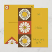 Dagelijks blauw, wit, bloemblauw briefkaart (Voorkant / Achterkant)