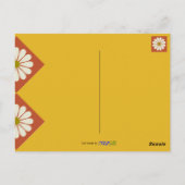 Dagelijks blauw, wit, bloemblauw briefkaart (Achterkant)