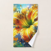 Dagelijks Bloemen Impressionistisch Schilderij Gee Bad Handdoek (Handdoek)