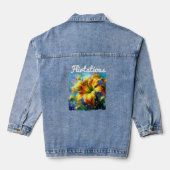 Dagelijks Bloemen Impressionistisch Schilderij Gee Denim Jacket (Achterkant)