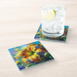 Dagelijks Bloemen Impressionistisch Schilderij Gee Glazen Onderzetter