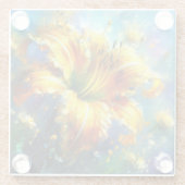 Dagelijks Bloemen Impressionistisch Schilderij Gee Glazen Onderzetter (Achterkant)