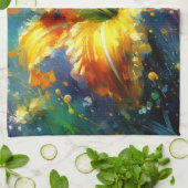 Dagelijks Bloemen Impressionistisch Schilderij Gee Theedoek (Gevouwen)