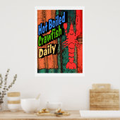Dagelijks bord warmgekookte krauwvissen poster (Keuken)