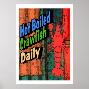 Dagelijks bord warmgekookte krauwvissen poster