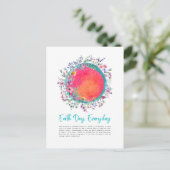 Dagelijks Briefkaart van de kleurrijke Aarde (Staand voorkant)