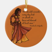 Dagelijks dansfeest keramisch ornament (Voorkant)