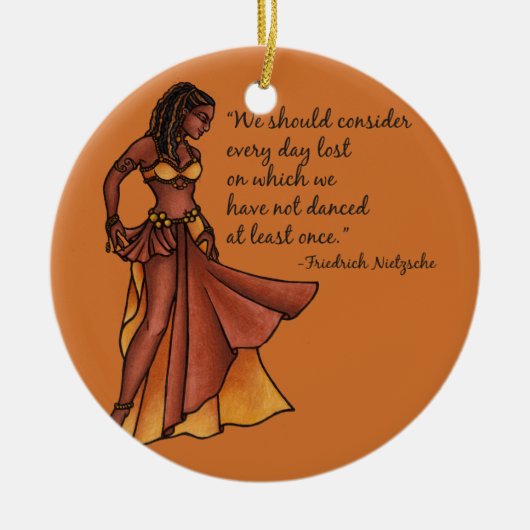 Dagelijks dansfeest keramisch ornament (Voorkant)