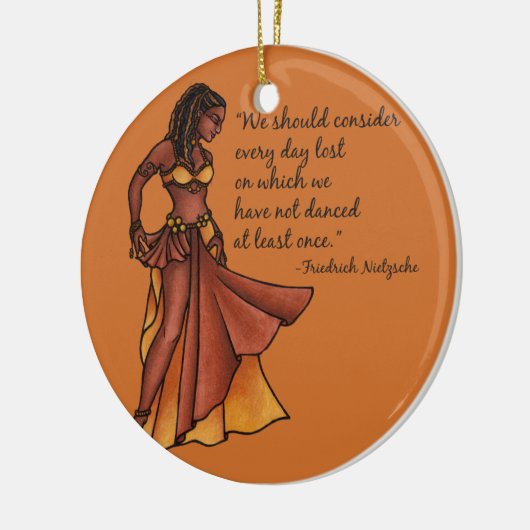 Dagelijks dansfeest keramisch ornament (Links)