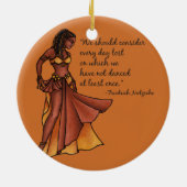 Dagelijks dansfeest keramisch ornament (Achterkant)