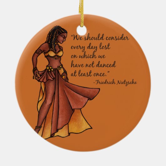 Dagelijks dansfeest keramisch ornament (Achterkant)