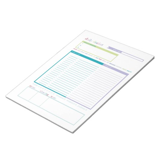 Dagelijks droogprogramma voor dokters notitieblok (Schuin)