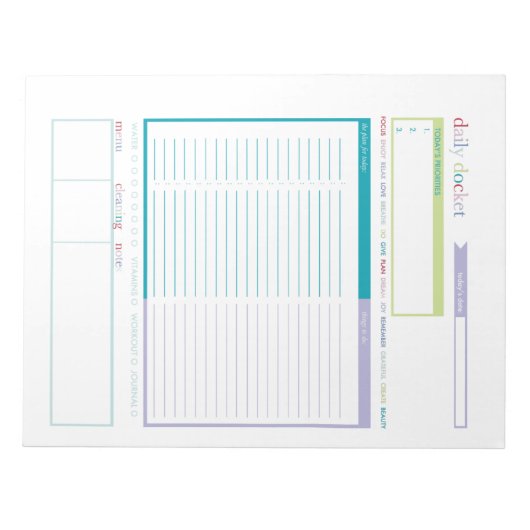 Dagelijks droogprogramma voor dokters notitieblok (Voorkant)