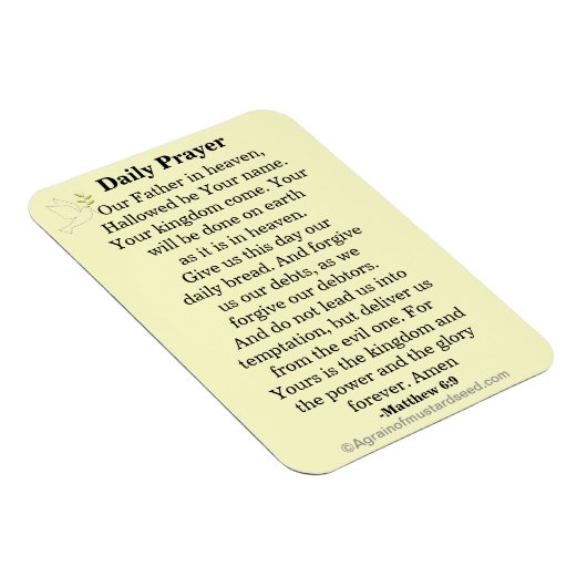 Dagelijks gebed Onze Vader NKJV Magneet (Rechterzijde)