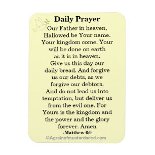 Dagelijks gebed Onze Vader NKJV Magneet