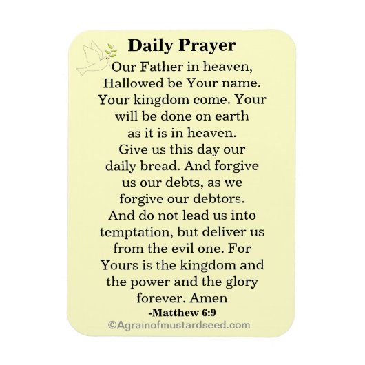 Dagelijks gebed Onze Vader NKJV Magneet (Verticaal)