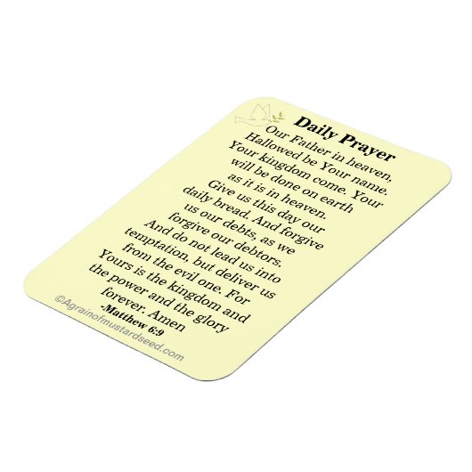Dagelijks gebed Onze Vader NKJV Magneet (Linkerzijde)