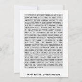 Dagelijks gebed van overgave kaart (Achterkant)