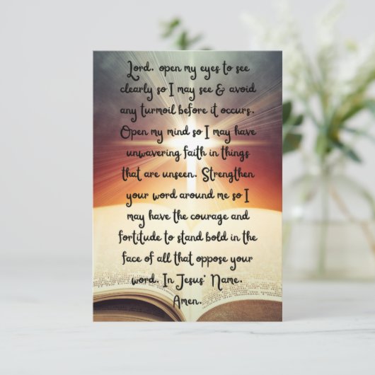 Dagelijks gebeden voor helderheidsvlakke Wenskaart Kaart (Staand voorkant)