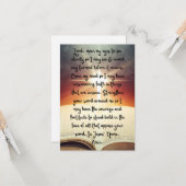 Dagelijks gebeden voor helderheidsvlakke Wenskaart Kaart (Voorkant / Achterkant in situ)