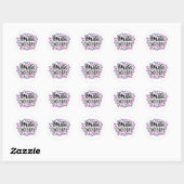 Dagelijks glimlachen ronde sticker (Vel)