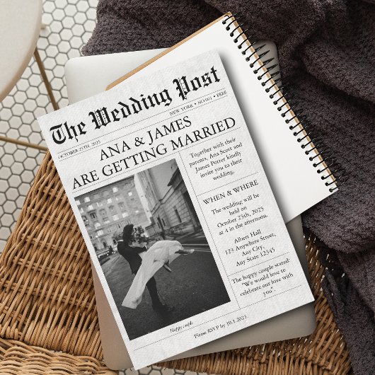 Dagelijks huwelijk uitnodiging details tijdlijn ge